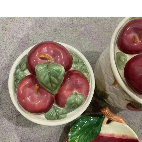 Apple kitchen set cookie jar - Picture 2 of 6